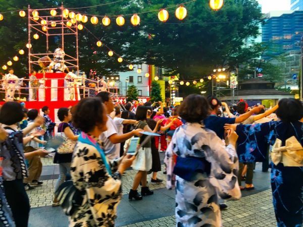 Dancing at New Bon Odori