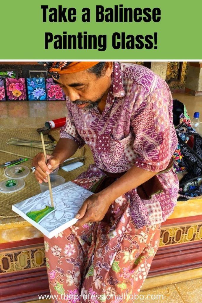 WHat it's like to take a Balinese Painting Class - it's a way of life more than an art form! #Bali #Indonesia #Balinese #TheProfessionalHobo #WithLocal