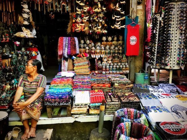 vendor at the Ubud Market - where is Ubud Market? Across from the Royal Palace!