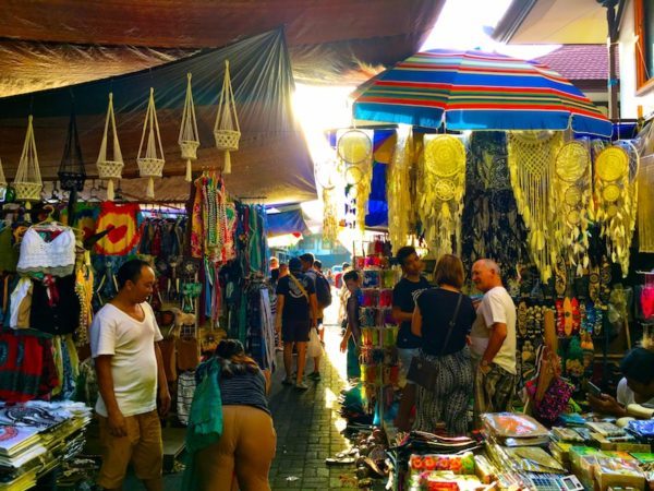 Ubud Markets wares, in Bali - so many colours and souvenirs!