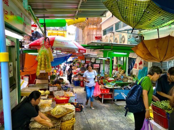 market in Hong Kong