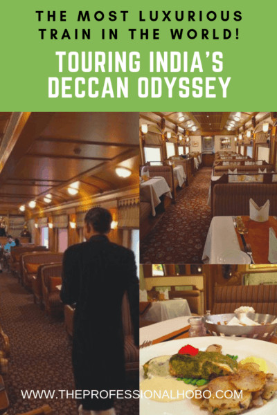 What does the most luxurious train in the world look like? It's epic. Join me on the Deccan Odyssey in India, for the ride of a lifetime! #TravelTips #TravelWebsites #LuxuryTravel #DeccanOdyssey #India #TrainTravel #Delhi #Mumbai #WhereToStay #Udiapur #Cox&Kings #Jaipur #IndiaTravel #IndiaTrainTravel