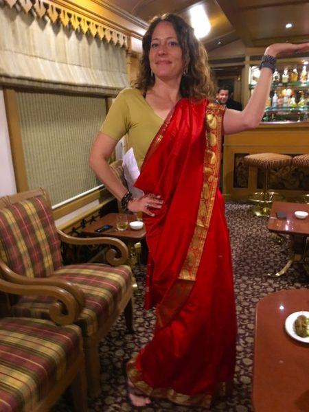 dressing up in a saree for some Bollywood action