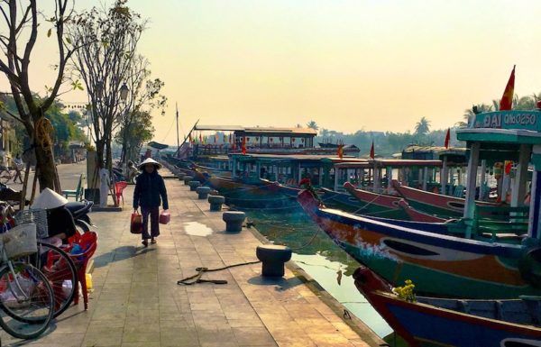 Hoi An old town early morning by river