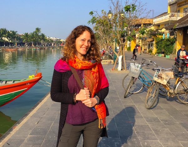 On the waterfront river in Hoi An, Vietnam, 2018