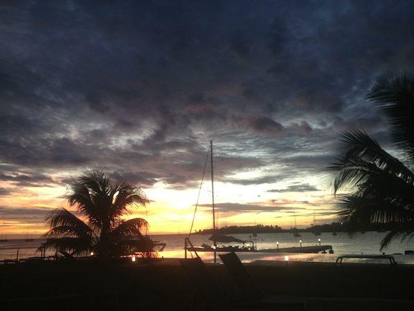 Sunset at a marina in the Caribbean; what's in your travel budget? Travel budget planners always have a better time!