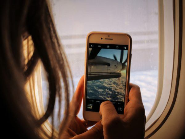 Smartphone picture of plane propellor - Best Cell Phone Plans for Digital Nomads