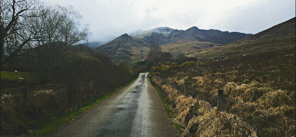 Ireland Ring of Kerry road with mountains, where I learned the 10 Commandments for Travel