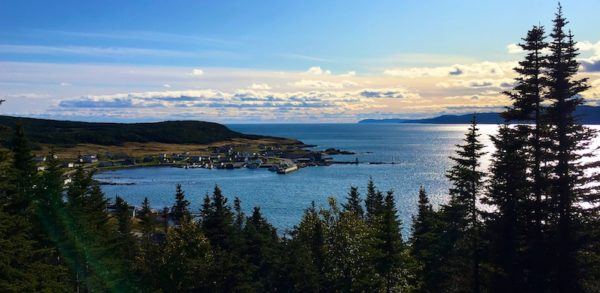 Conche Newfoundland bay and town
