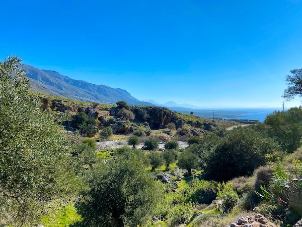 Komitades Crete in winter, at the end of the Imbros Gorge