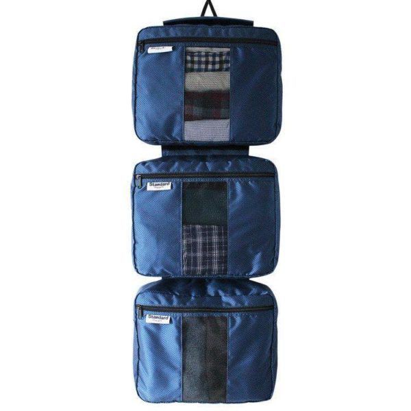 The 3 piece packing cube set from Standard Luggage, which doubles as a hanging wardrobe