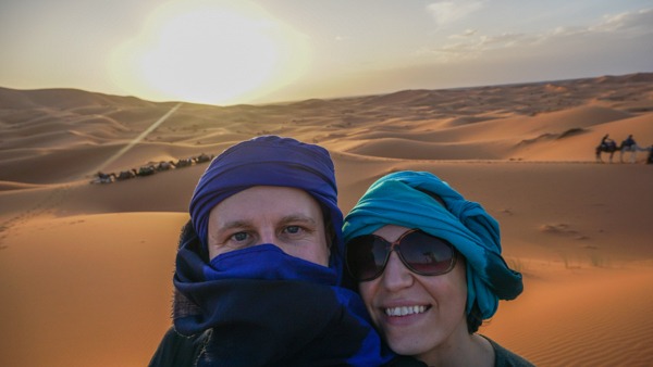 Jeremy Jones and his wife in the desert Living the Dream RTW