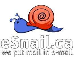 esnail.ca canadian virtual mail service logo