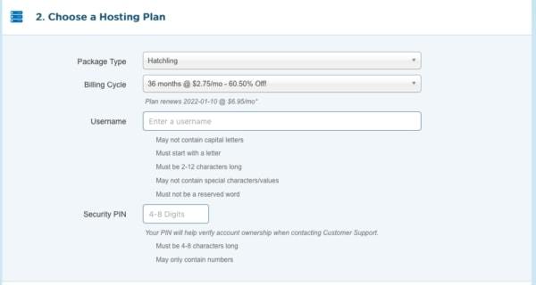 starting a travel blog with HostGator - confirm hosting plan