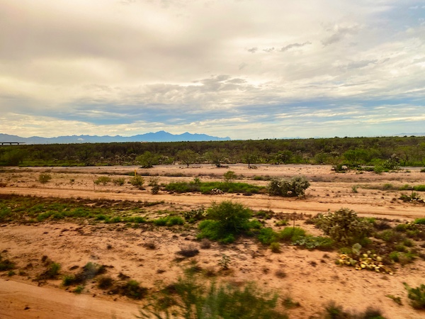 Desert view on the Sunset Limited Train