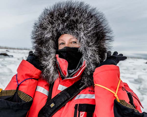 Susan Portnoy on a polar bear safari