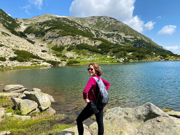 Sea to Summit packable backpack in Bulgaria on a hike
