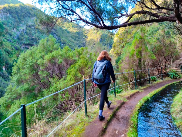 hiking in Madeira beside levadas