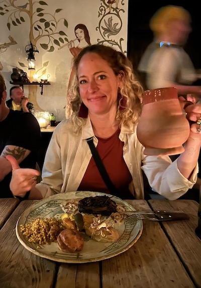 At a medieval restaurant in Tallinn Estonia At a medieval restaurant in Tallinn Estonia