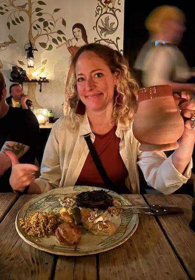 At a medieval restaurant in Tallinn Estonia